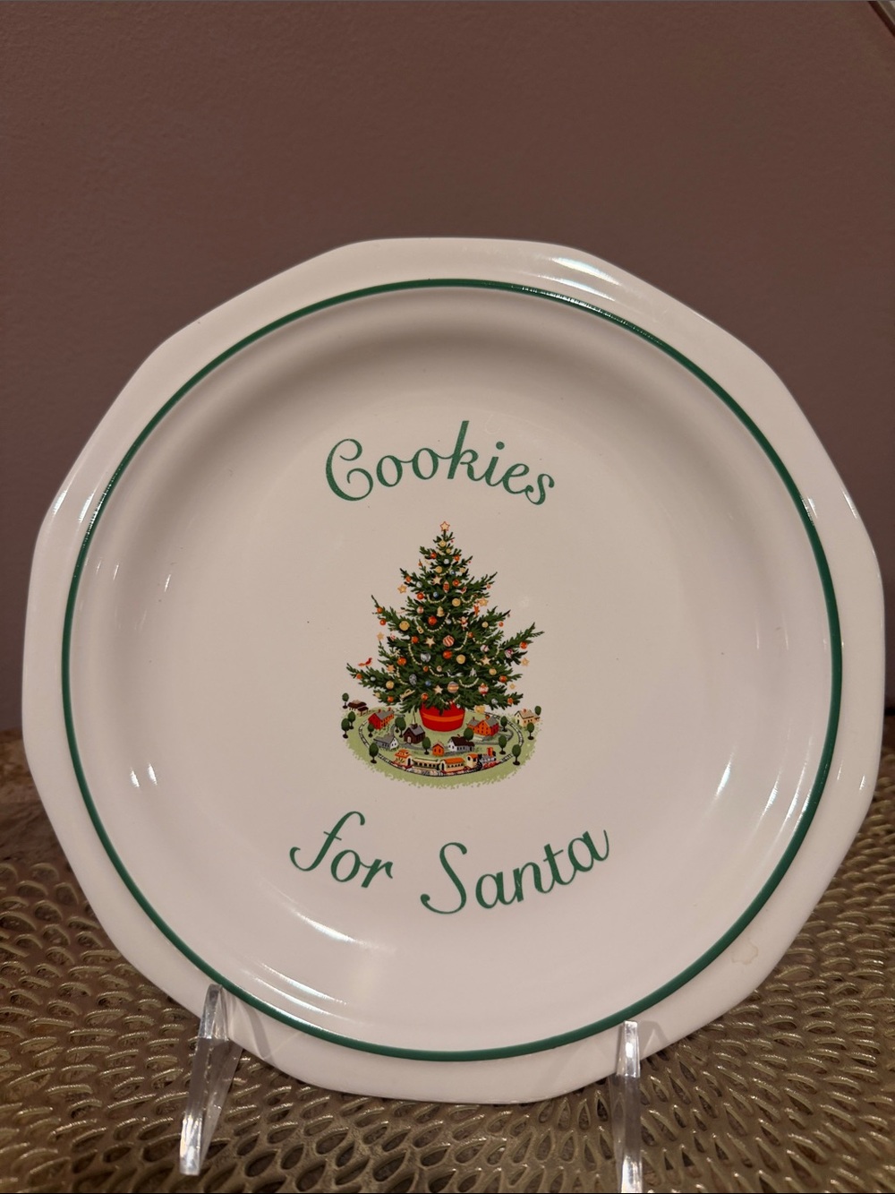Pfaltzgraff  'Cookies for Santa' Ceramic Serving Plate